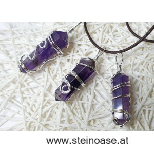 Anhänger Amethyst Spitze 'Spirale'